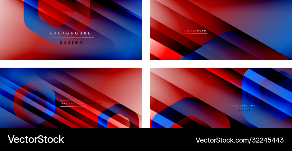 Fluid Geometric Shapes - Hexagonal Background Vector Image