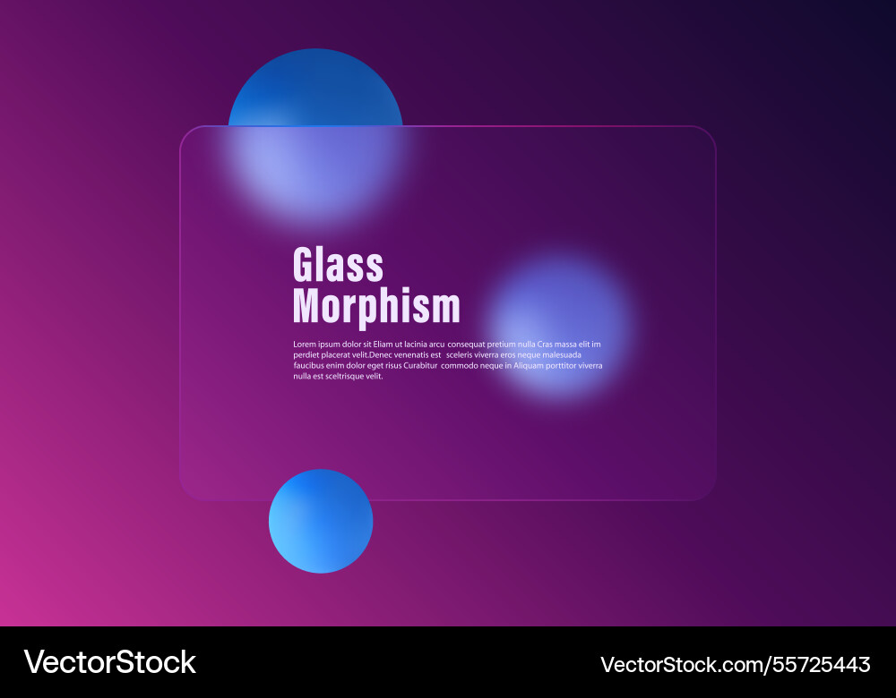 Glass morphism with frosted partition Glass morphism with frosted partition vector image