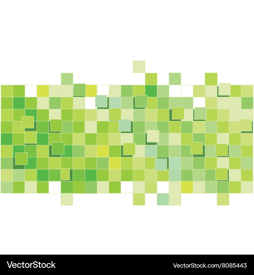 Green Pixel Square Pattern Vector Image