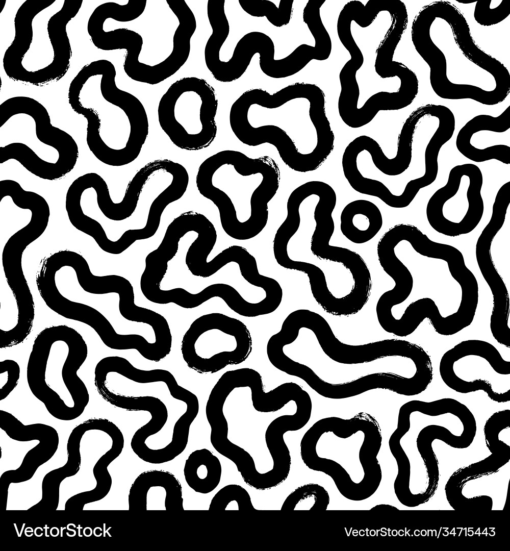 Hand drawn fluid amorphous forms seamless pattern Hand drawn fluid amorphous forms seamless pattern vector image
