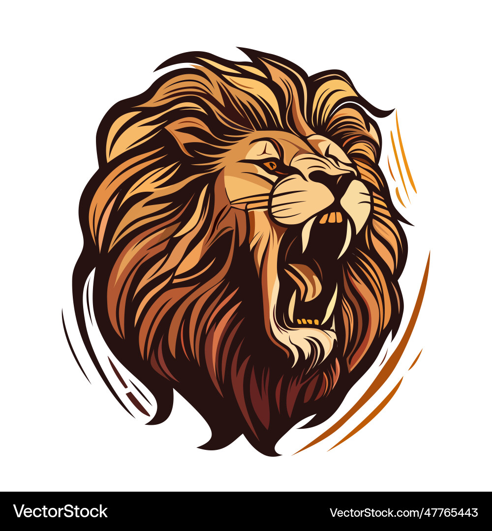Lion head logo design abstract colorful – Royalty-Free Vector | VectorStock, image size:1000x1080