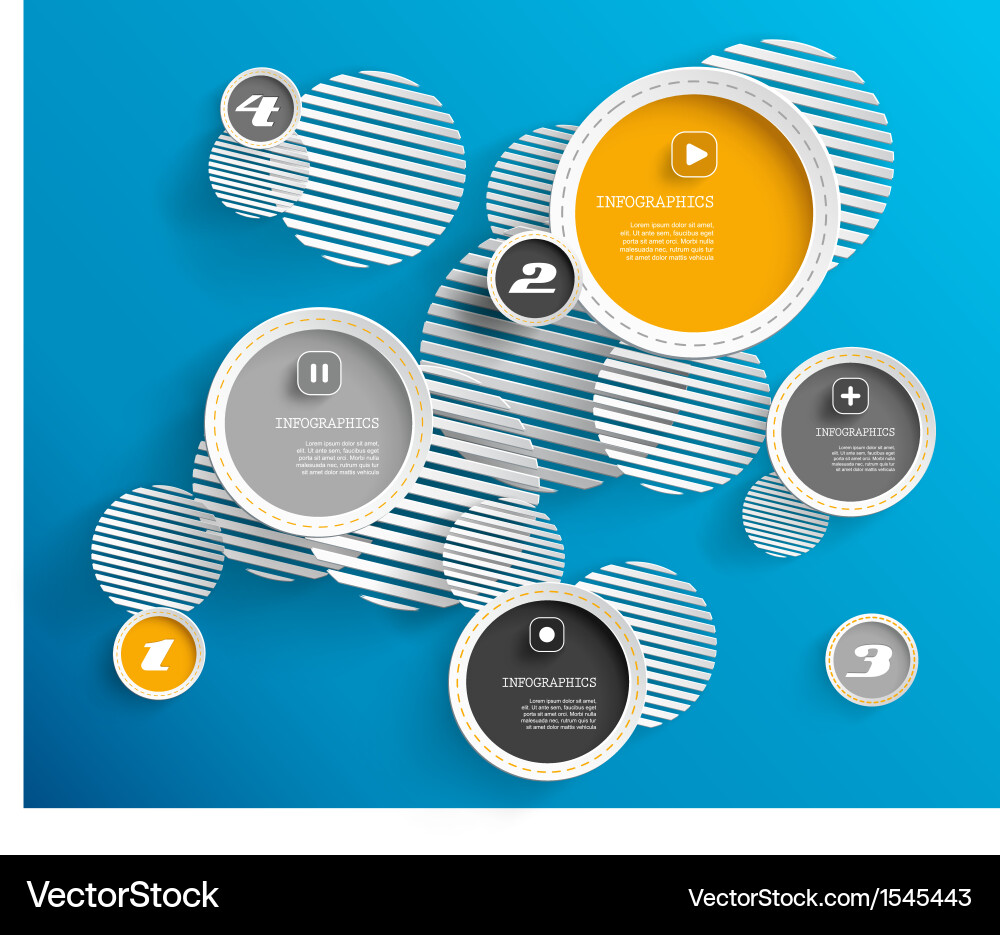Modern Info Circles with Text Blocks Vector Image