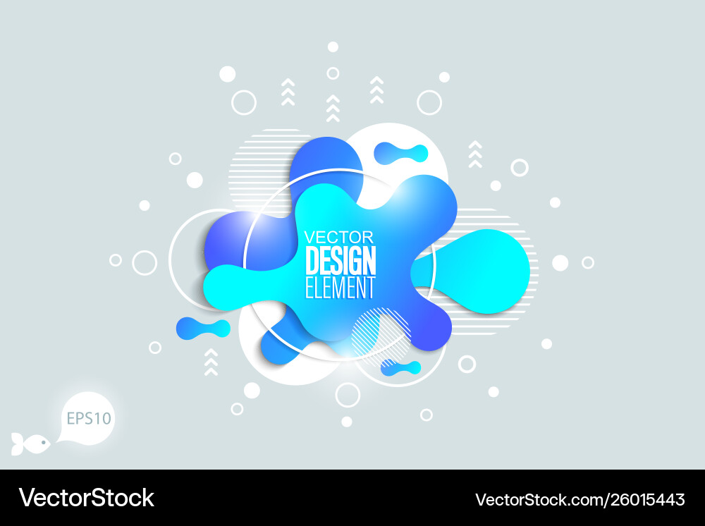 Modern liquid form design elements Modern liquid form design elements vector image