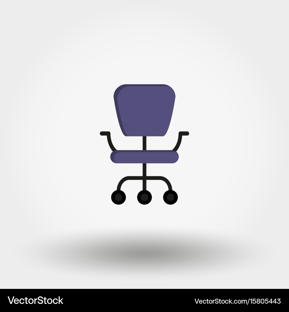 Modern Office Chair Icon Vector Image