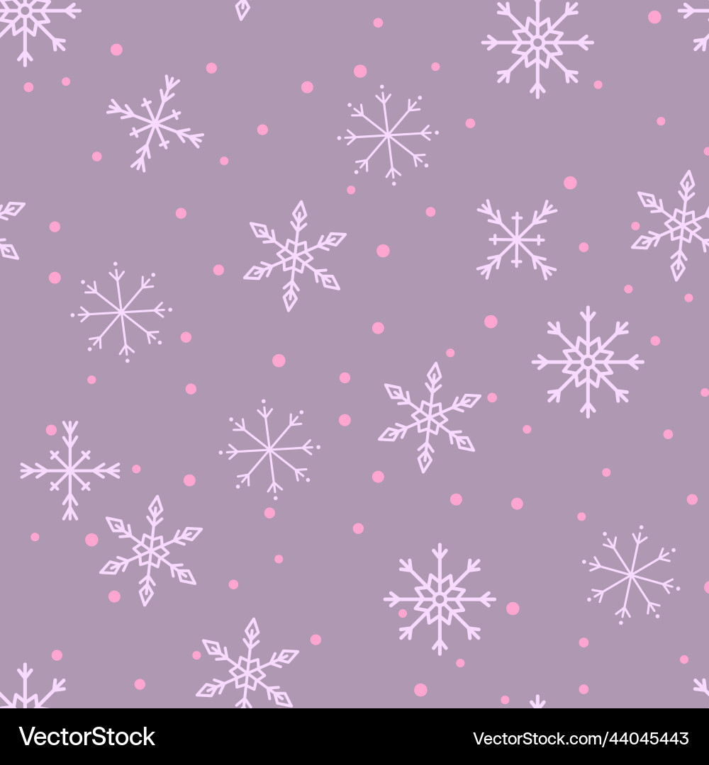 Snowflake seamless pattern new year Vector Image
