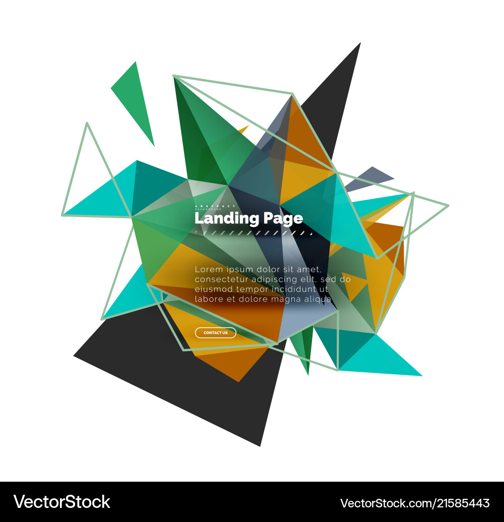 Triangular design abstract background landing Triangular design abstract background landing Vector Image