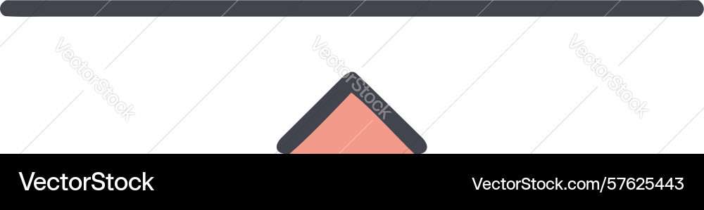 Up arrow in simple triangular frame icon design vector image