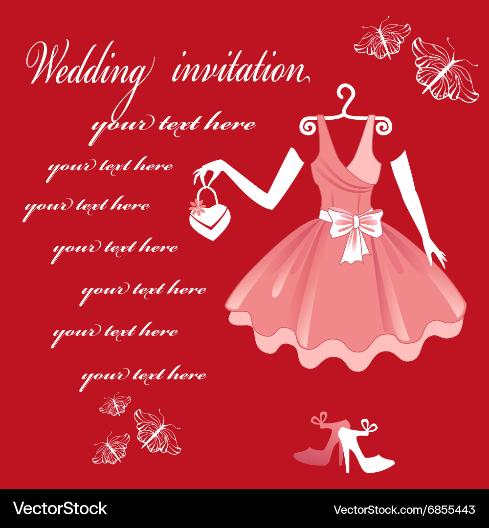 Weddinginvitation Vector Image