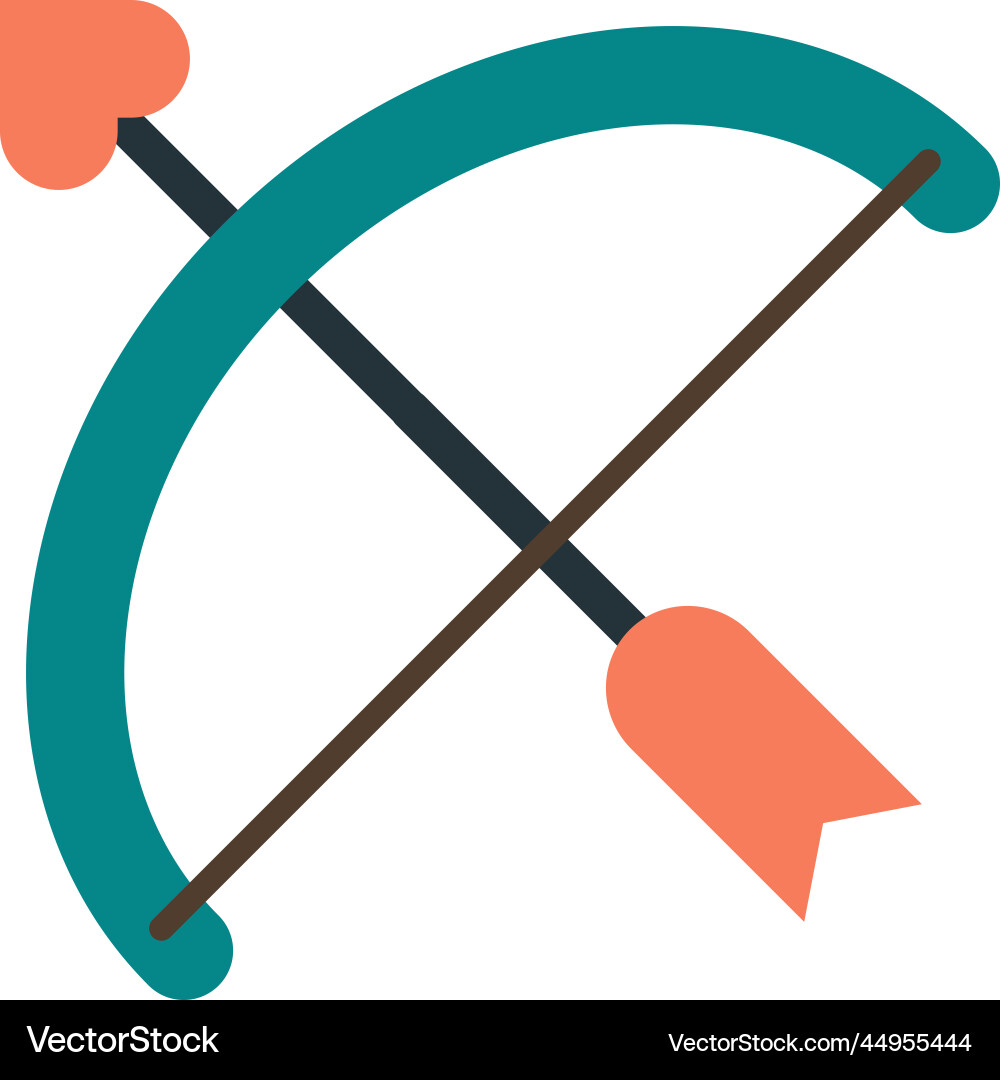 Arrow with heart in minimal style Vector Image