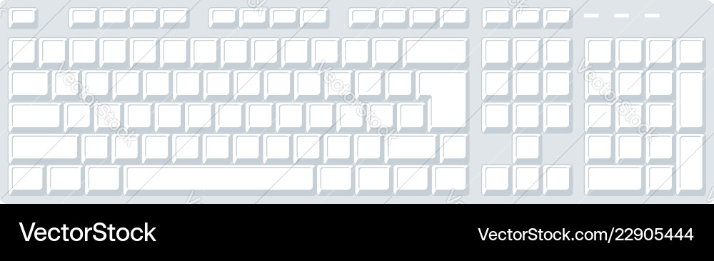 Computer keyboard vector image