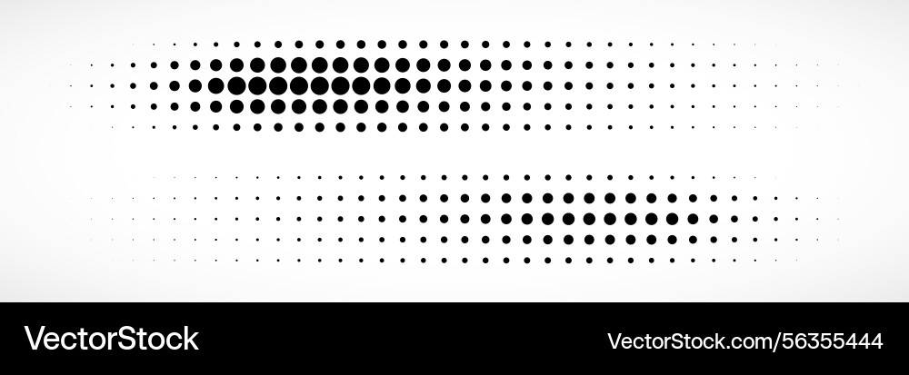 Halftone dots curved gradient pattern shape logo vector image