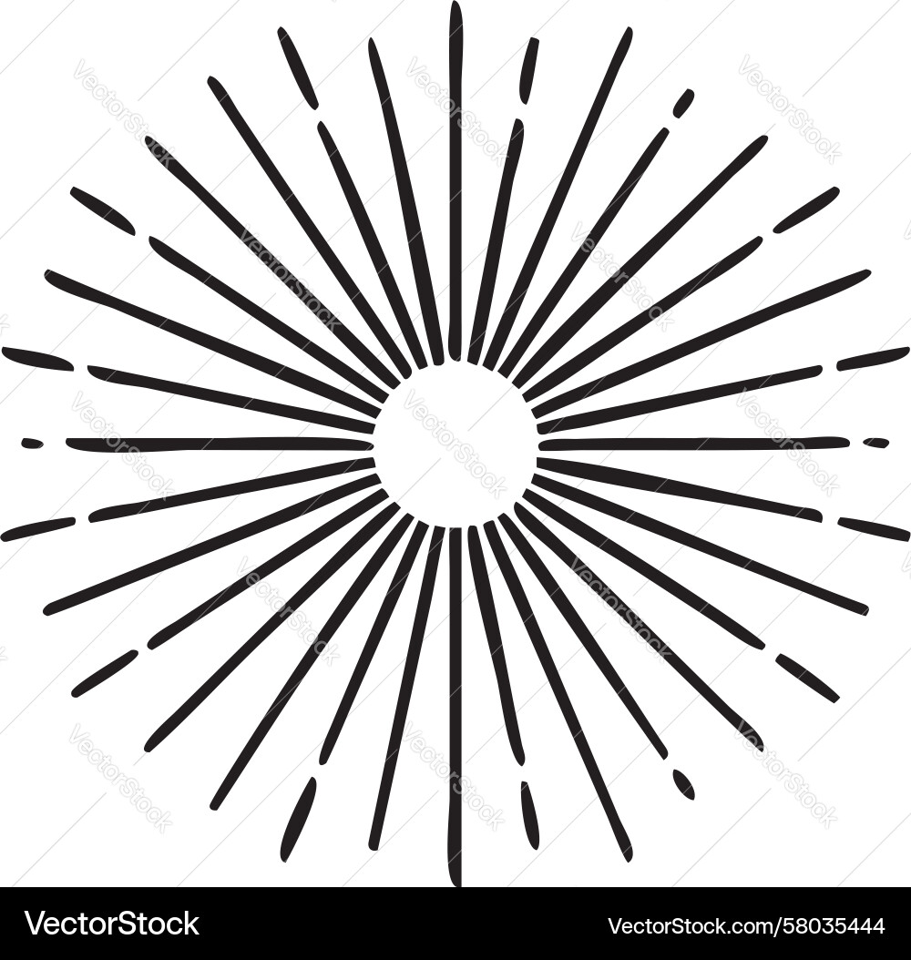 Intersecting Radial Lines Vector Image