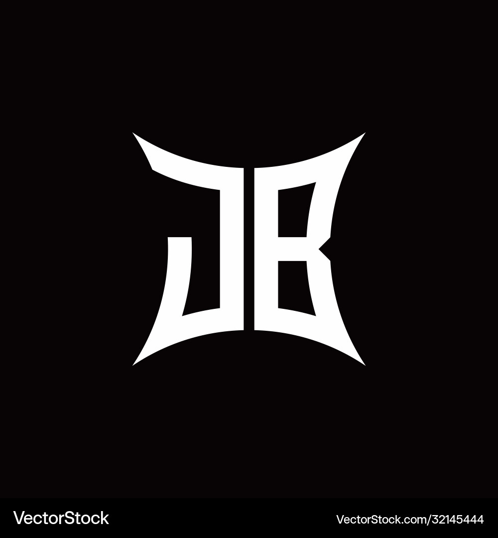 Jb monogram logo with sharped shape design Jb monogram logo with sharped shape design Vector Image