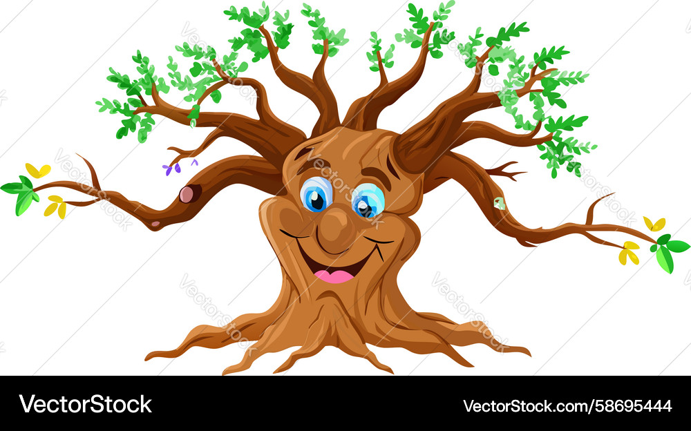 Rustic Tree Character Vector Image