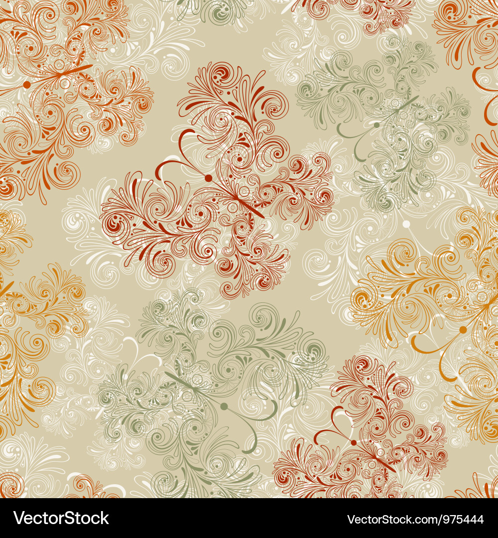 Seamless pattern with flying butterflies Vector Image