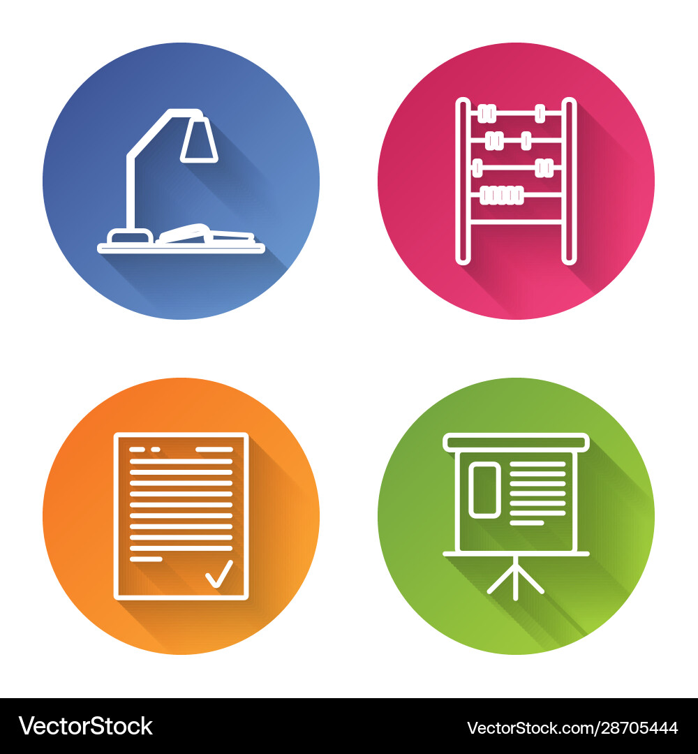 Set line workplace with table lamp and open book Set line workplace with table lamp and open book vector image