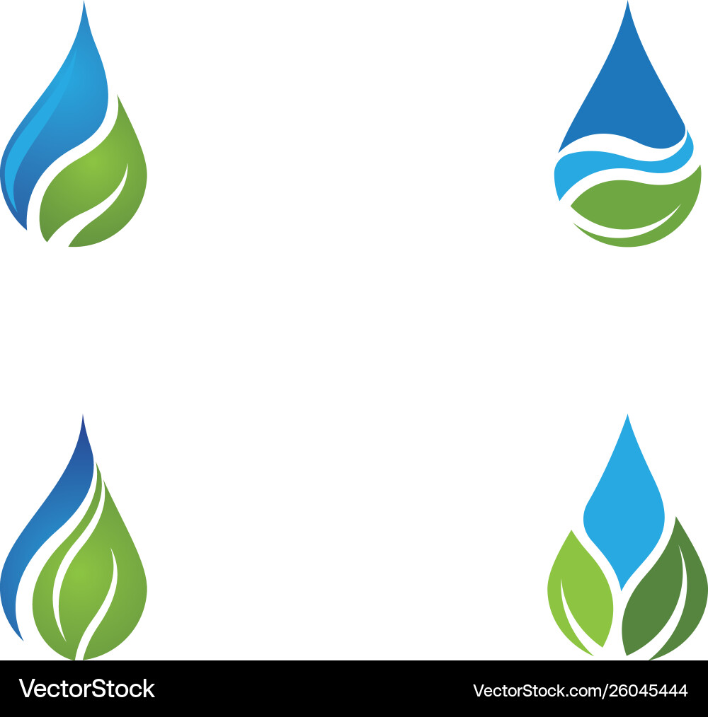 Water drop logo template – Royalty-Free Vector | VectorStock