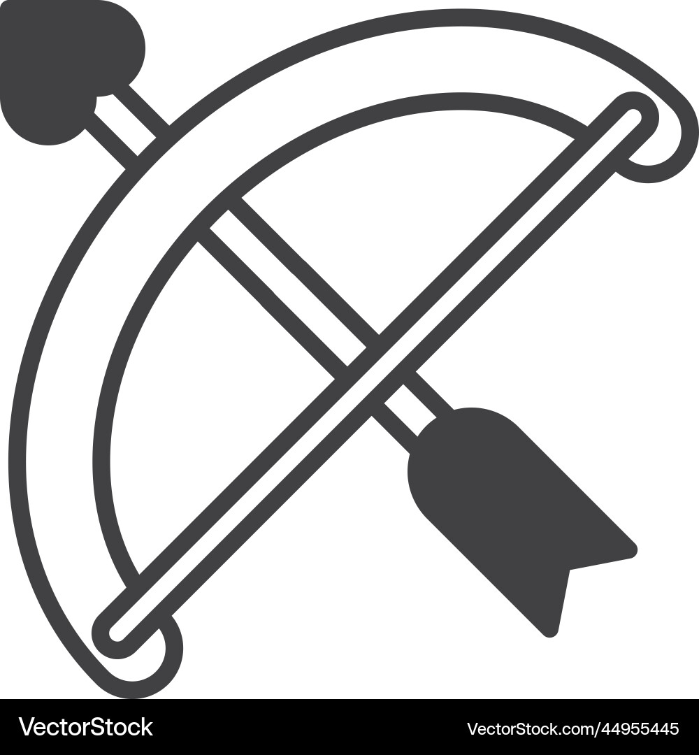 Arrow with heart in minimal style Vector Image