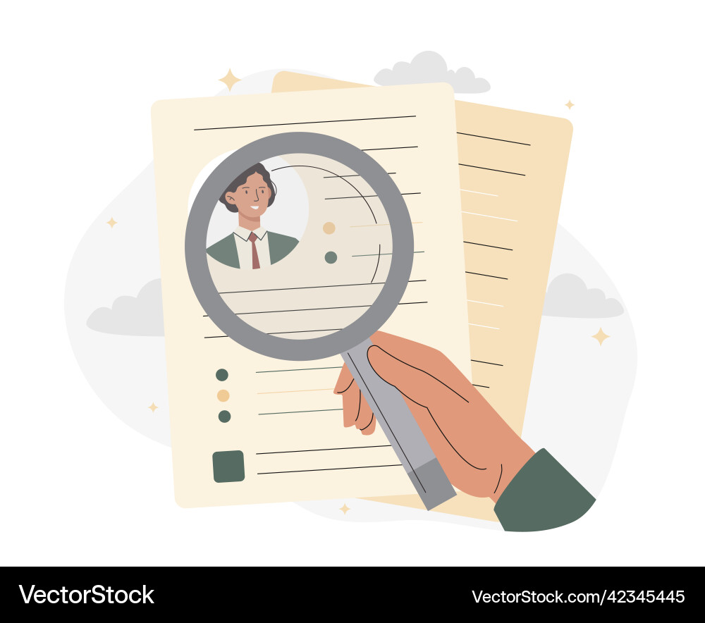Boss check resume Vector Image