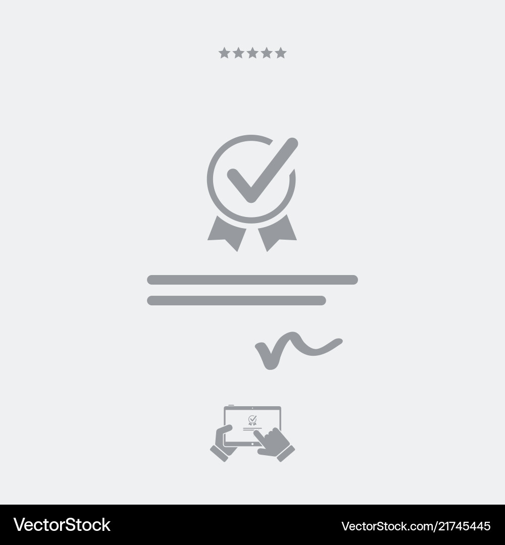Checking official document - web icon Vector Image