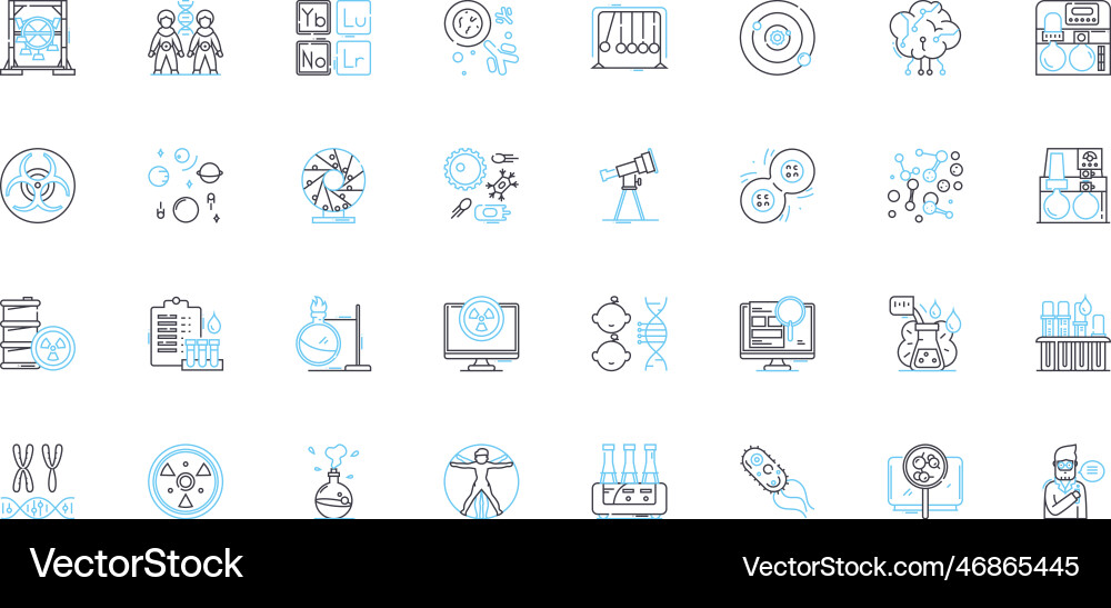 Computer science linear icons set algorithm Computer science linear icons set algorithm Vector Image