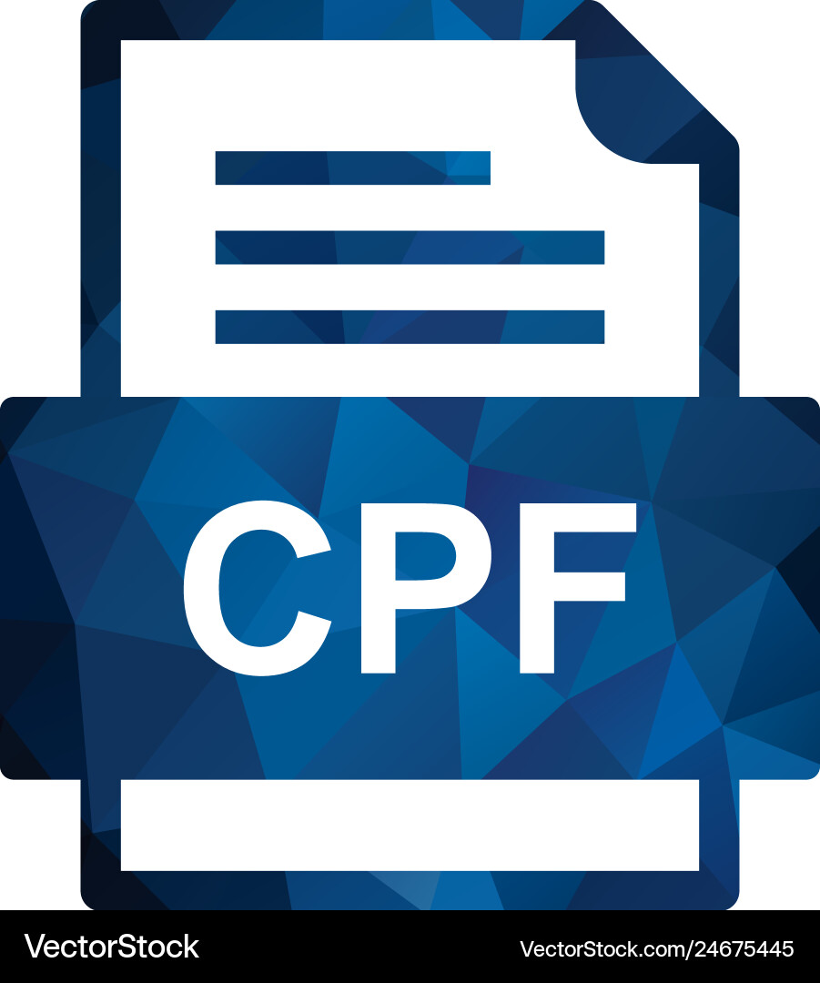 Cpf file document icon Vector Image