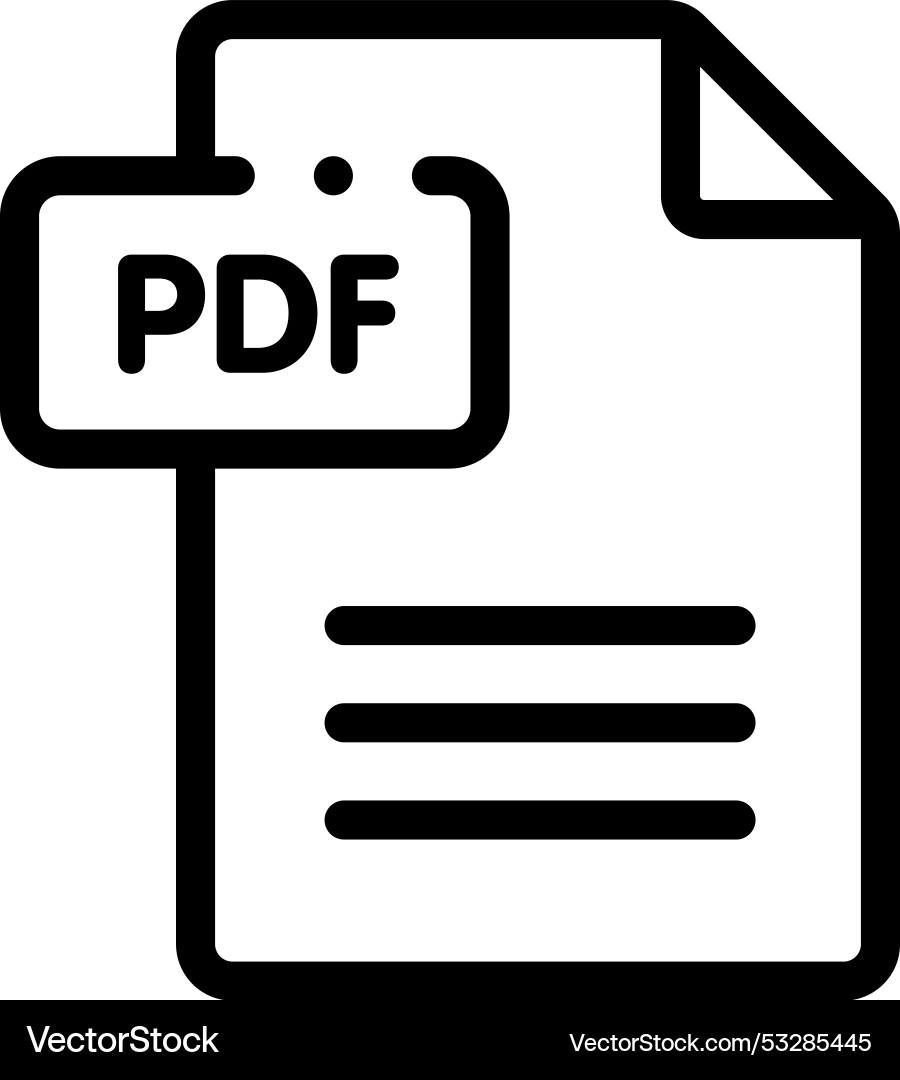 Document icon thin linear style design isolated Document icon thin linear style design isolated vector image