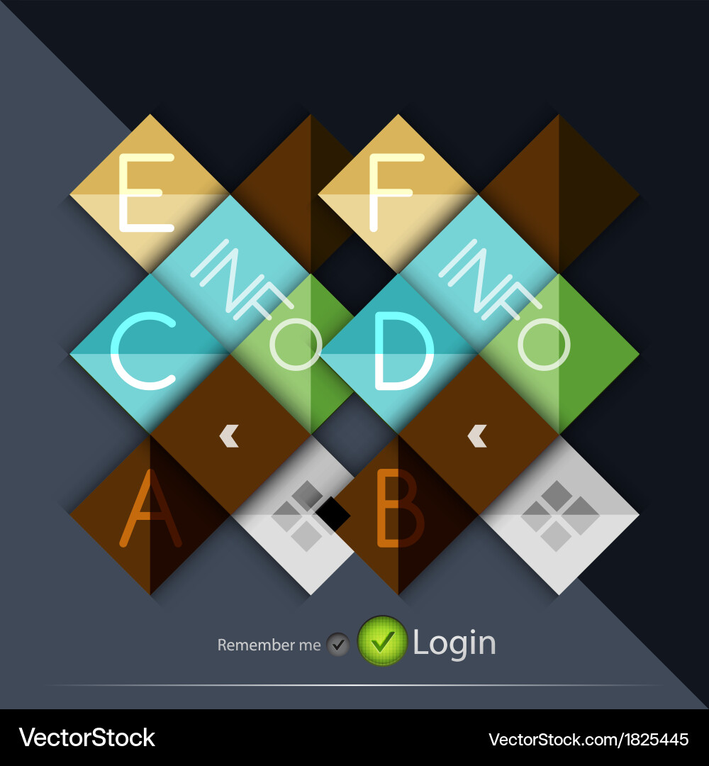 Glossy square option buttons vector image