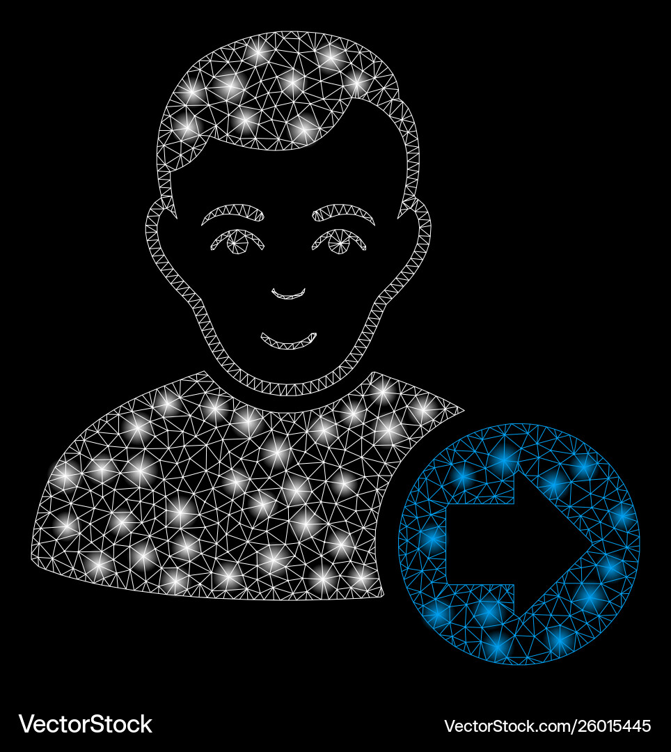 Glowing mesh 2d following user with flash spots Glowing mesh 2d following user with flash spots vector image