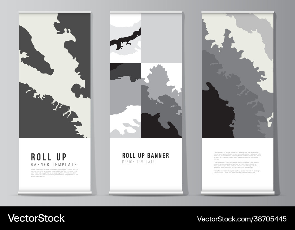 Layout roll up mockup design template Layout roll up mockup design template vector image