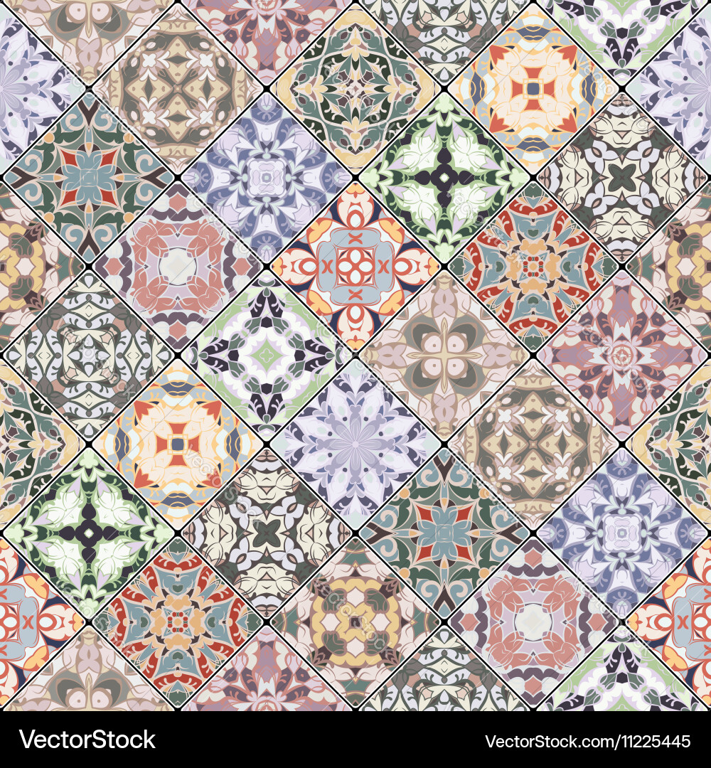 Patchwork abstrakte Muster Vektorbild