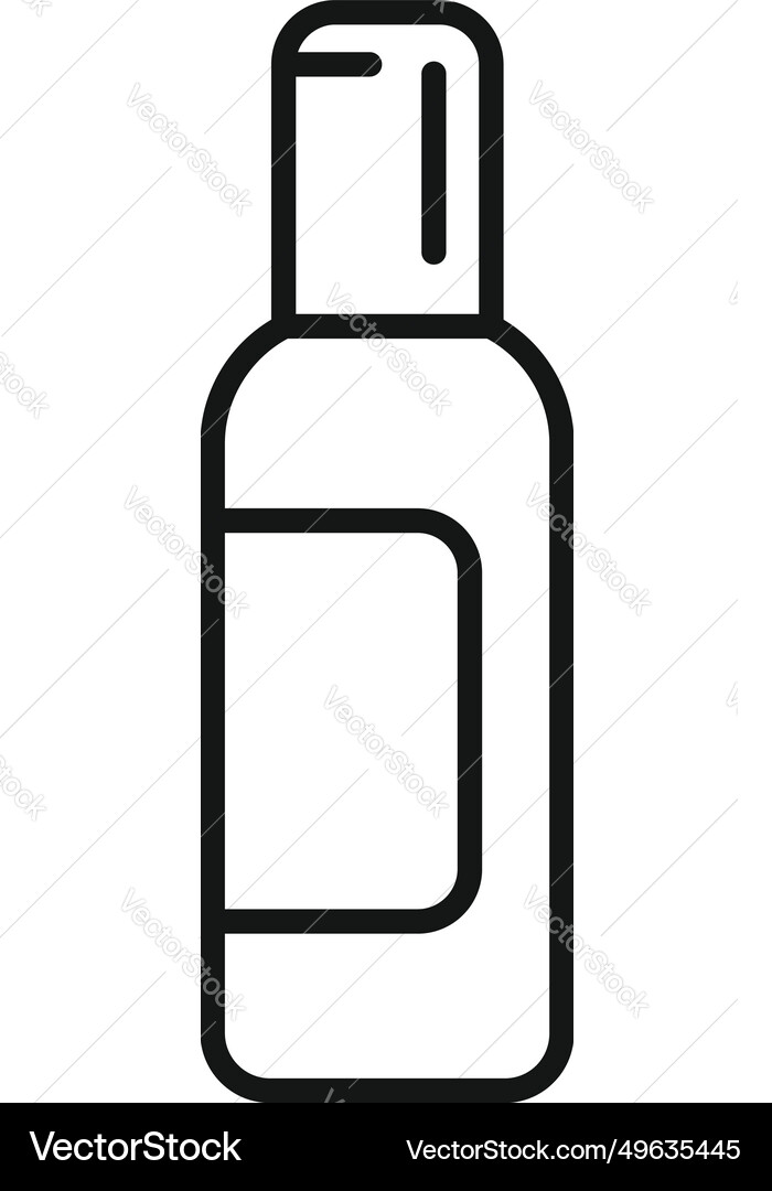 Shampoo bottle icon outline step color Vector Image