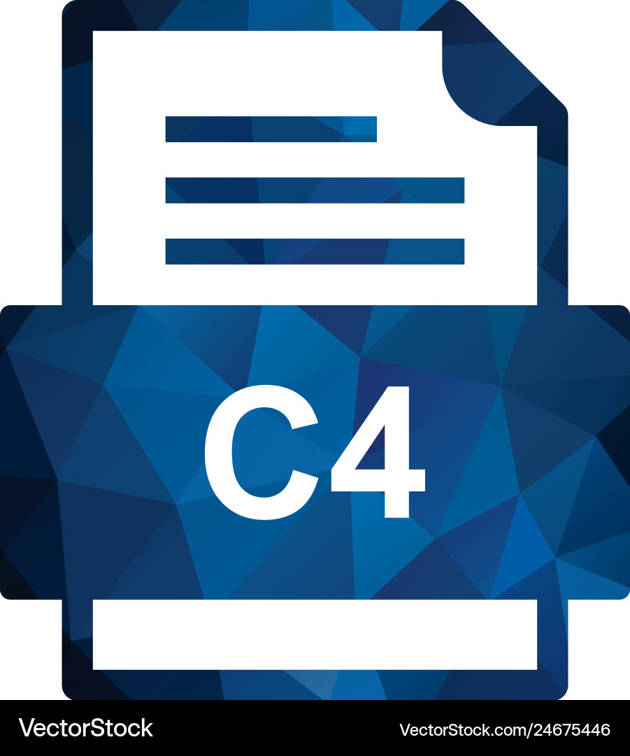 C4 file document icon Vector Image