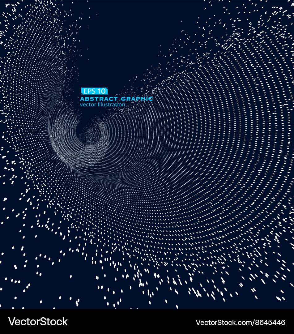 Composed of particles swirling abstract graphics vector image