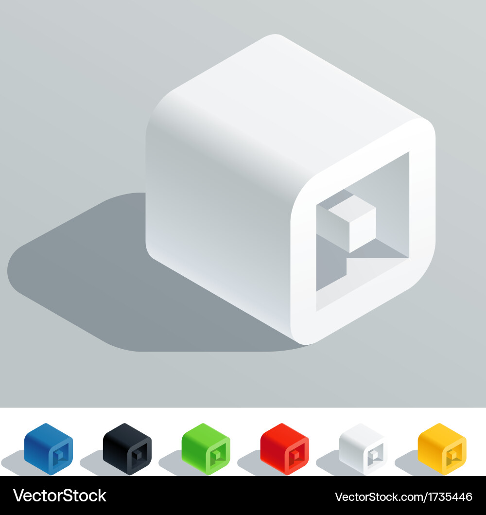 Cube styled monospace characters vector image