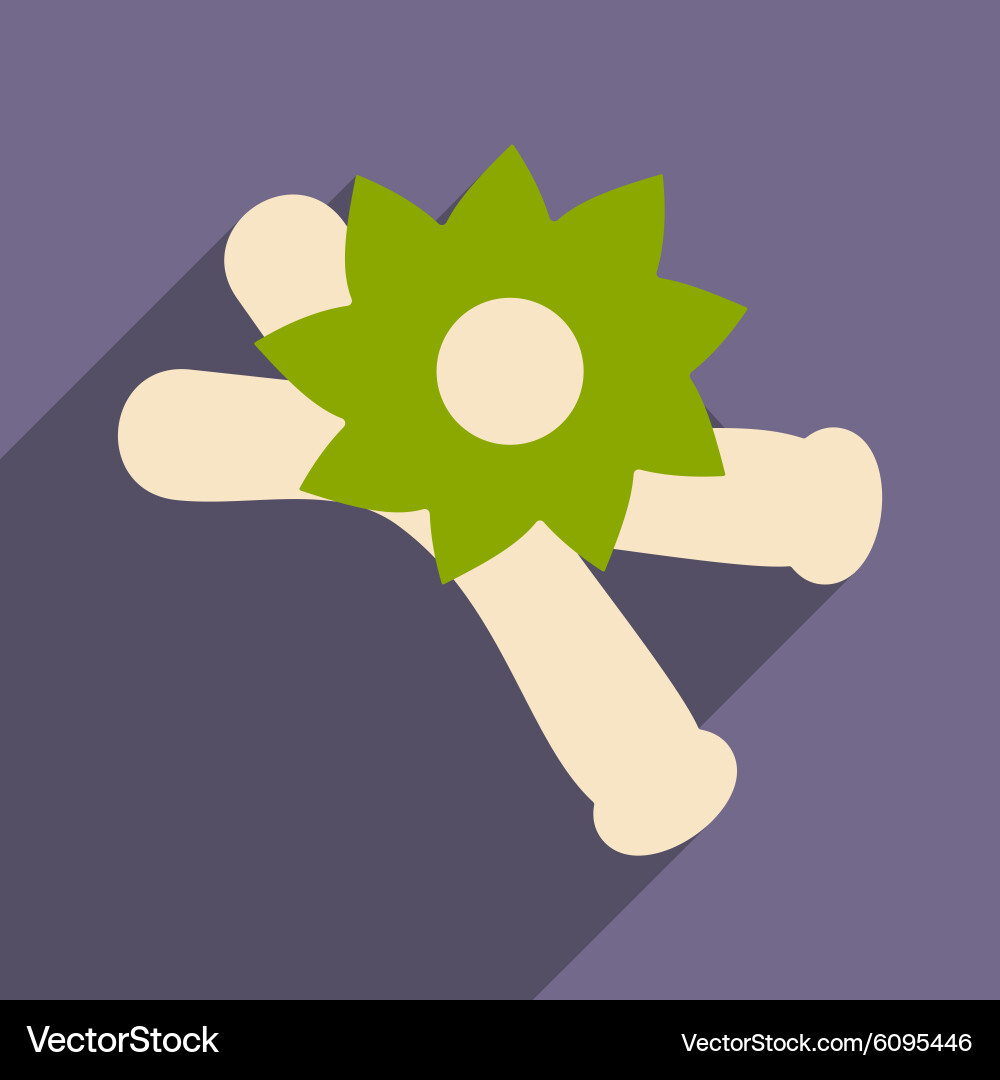 Flat with shadow icon and mobile application Vector Image
