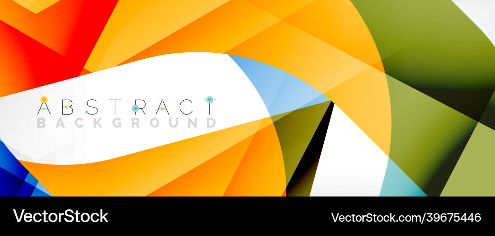 Geometric abstract background - multicolored Vector Image