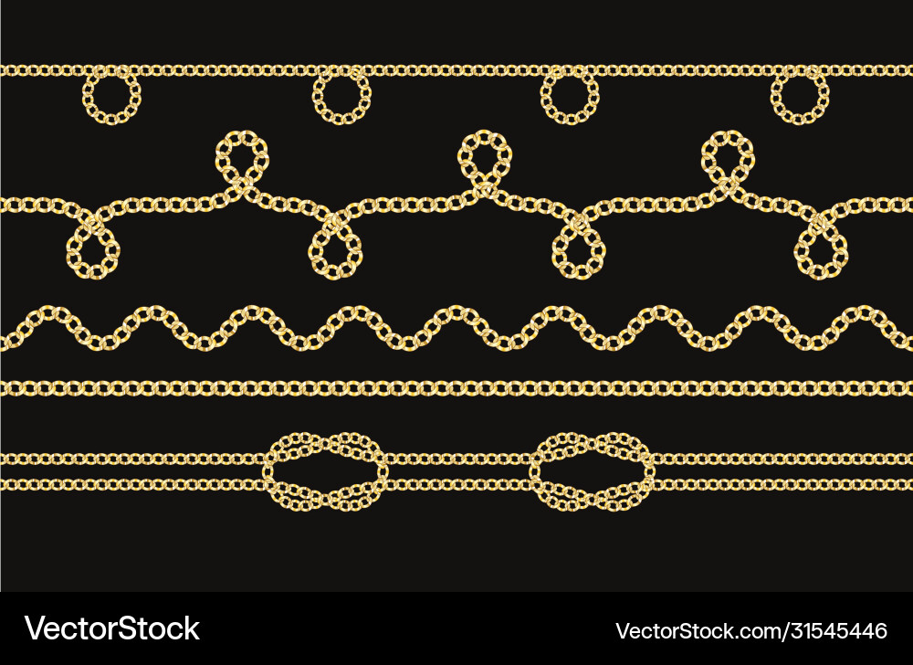 Pattern with gold chains fabric design trendy Pattern with gold chains fabric design trendy vector image