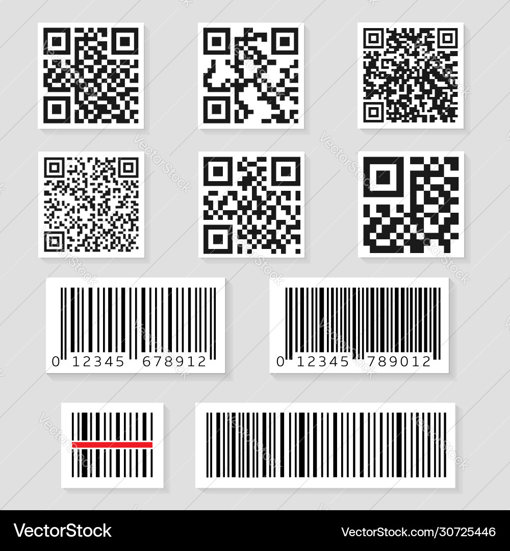 Qr code set Qr code set Vector Image