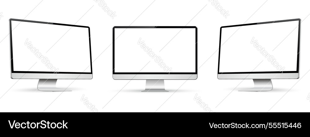 Realistic mockup computer screen monitor display Realistic mockup computer screen monitor display vector image