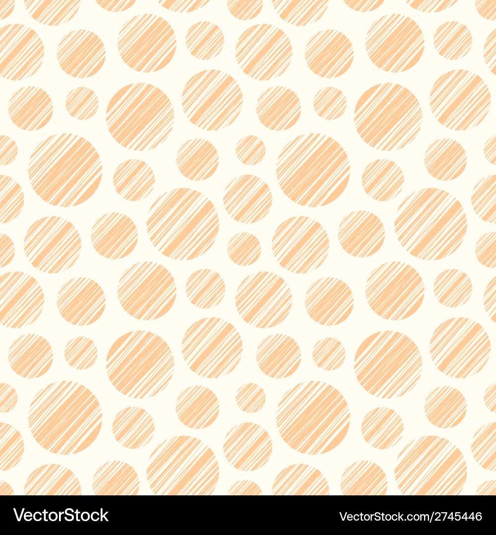 Seamless pattern with hand drawn circle elements vector image