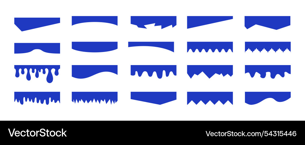 Separators shapes for website presentation set Separators shapes for website presentation set vector image
