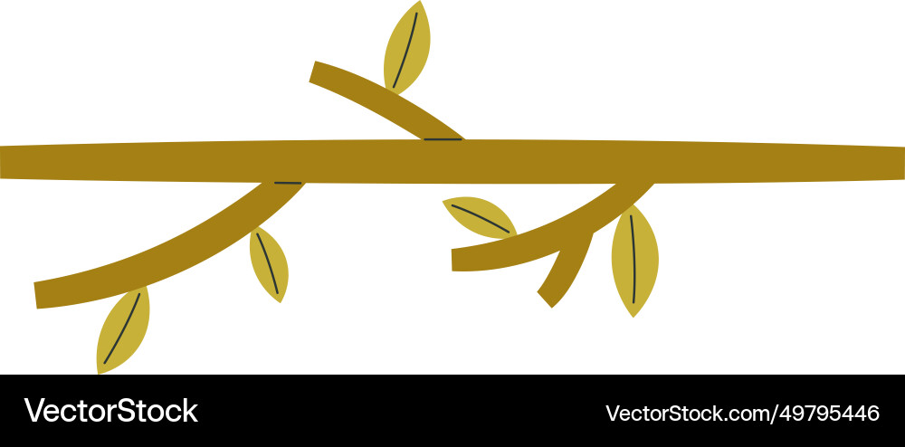 Tree twig with leaves Vector Image