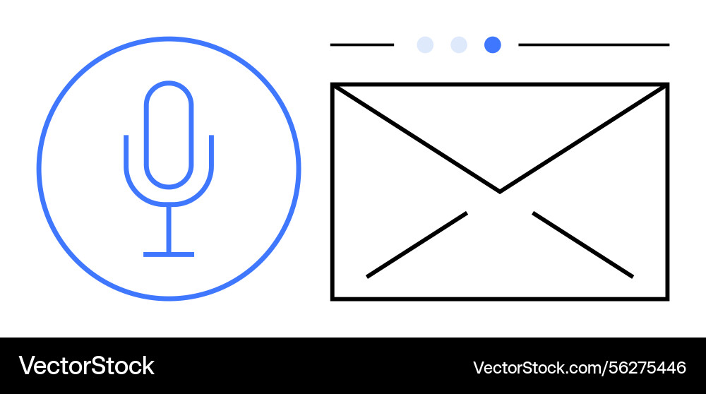 Voice command and digital message concept Voice command and digital message concept Vector Image