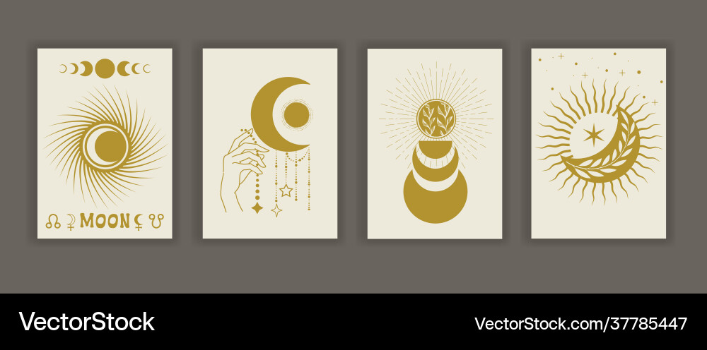 A set esoteric with image Vector Image