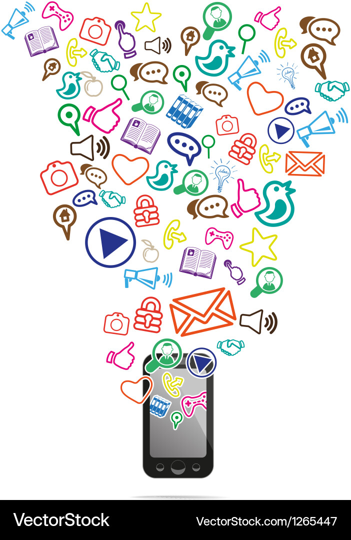 Background of universal web icons vector image