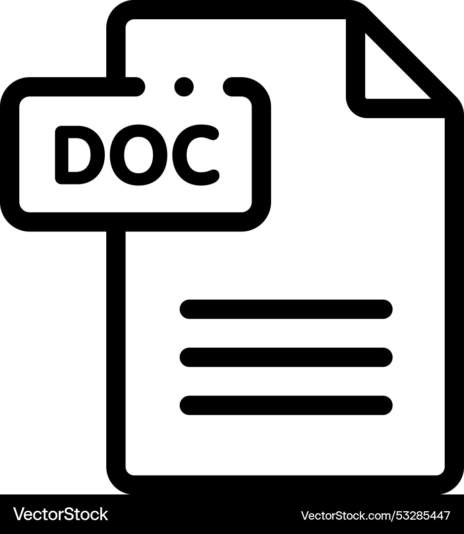 Document icon thin linear style design isolated Document icon thin linear style design isolated Vector Image