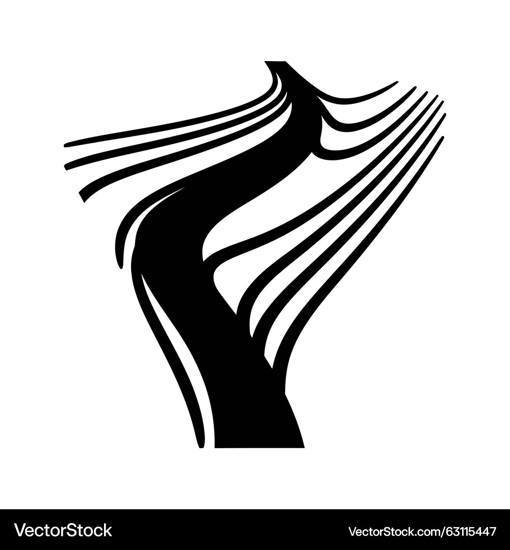 Dynamic Flow Lines Logo – Royalty-Free Vector | VectorStock