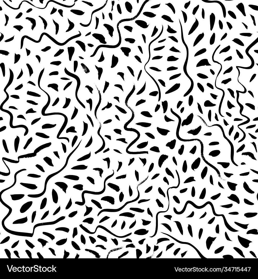 Hand drawn doodle lines with dots pattern Hand drawn doodle lines with dots pattern vector image