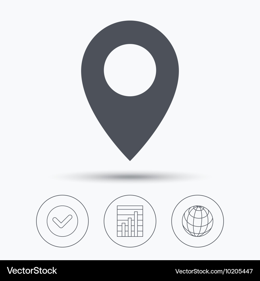 Location icon map pointer sign Vector Image